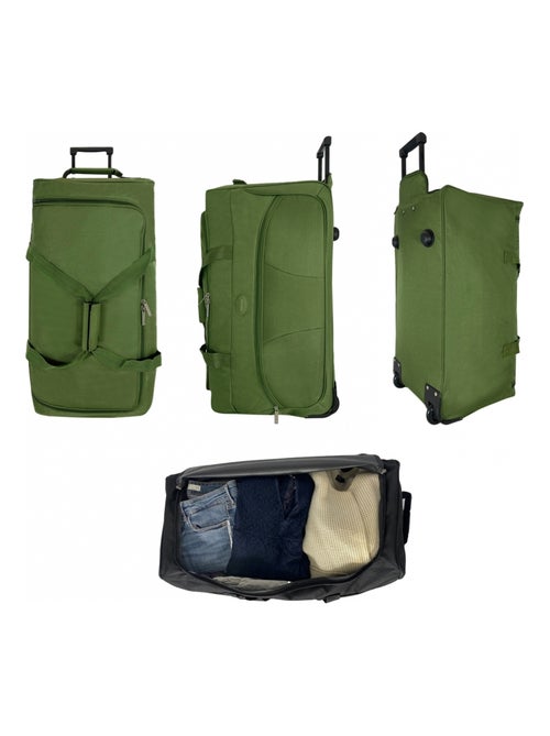 Sac de voyage avec roulettes 67L  64cm - Kiabi