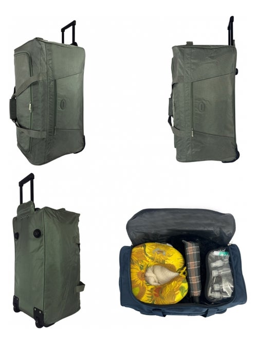 Sac de voyage avec roulettes 70L  64cm - Kiabi