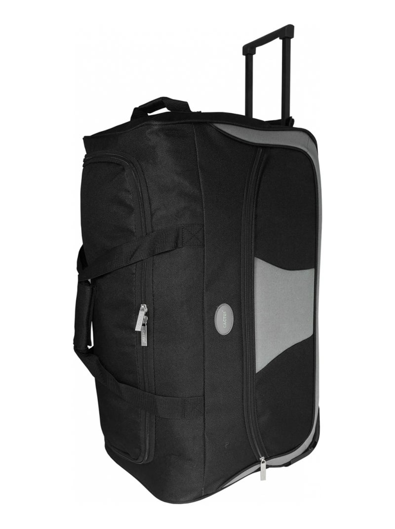 Sac de voyage avec roulettes 70L  68cm Noir - Kiabi