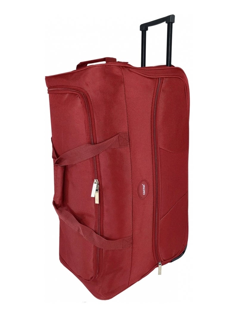 Sac de voyage avec roulettes 70L  68cm Rouge - Kiabi