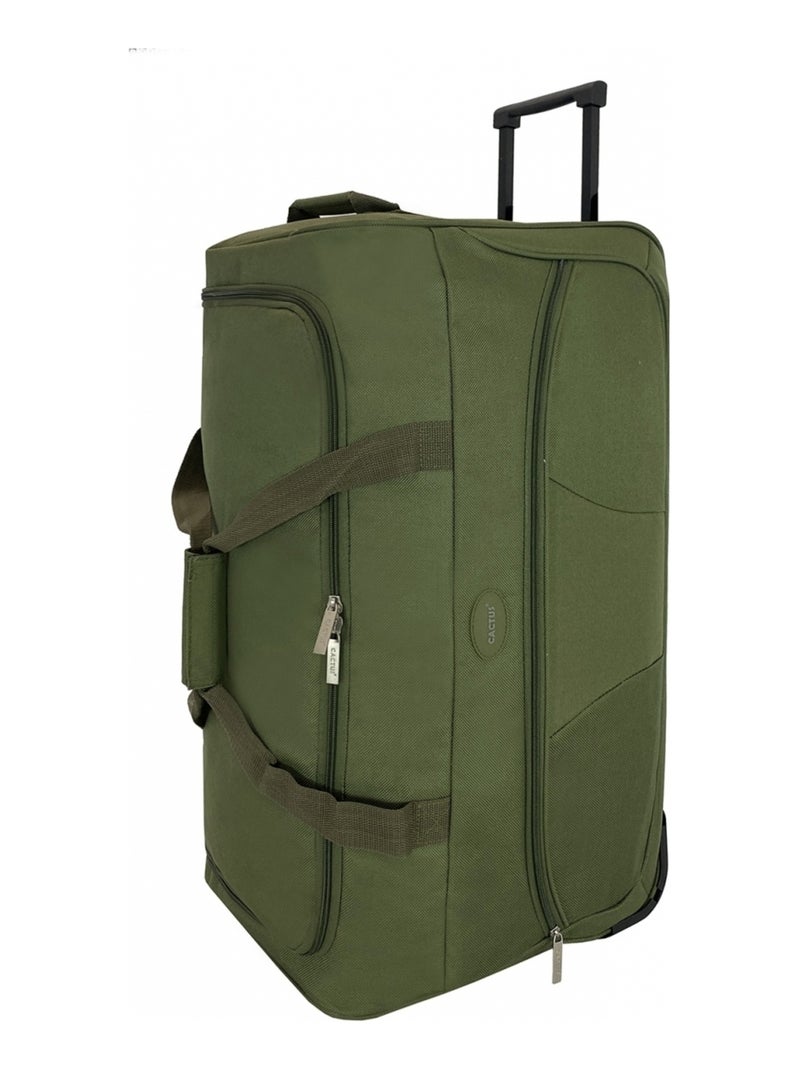 Sac de voyage avec roulettes 70L  68cm Vert - Kiabi