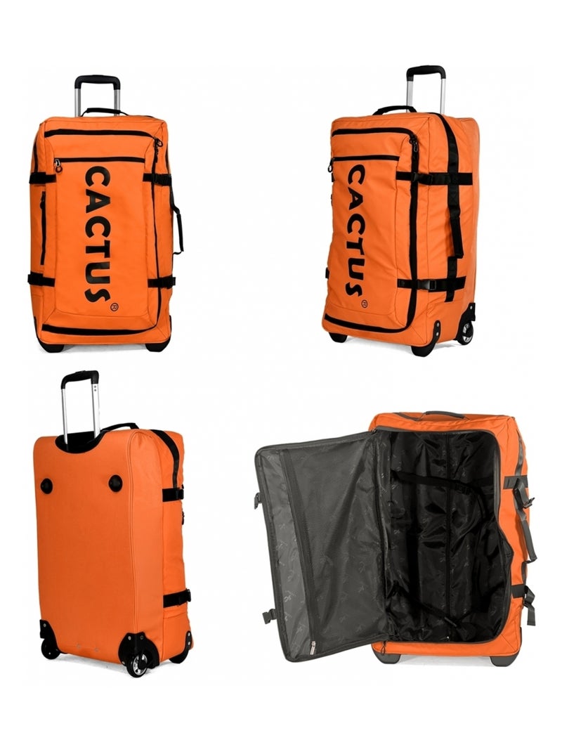 Sac de voyage avec roulettes 80L  70cm Orange - Kiabi
