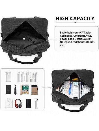 Sac de voyage cabine 35x20x20 cm oxford poignée trolley - kono