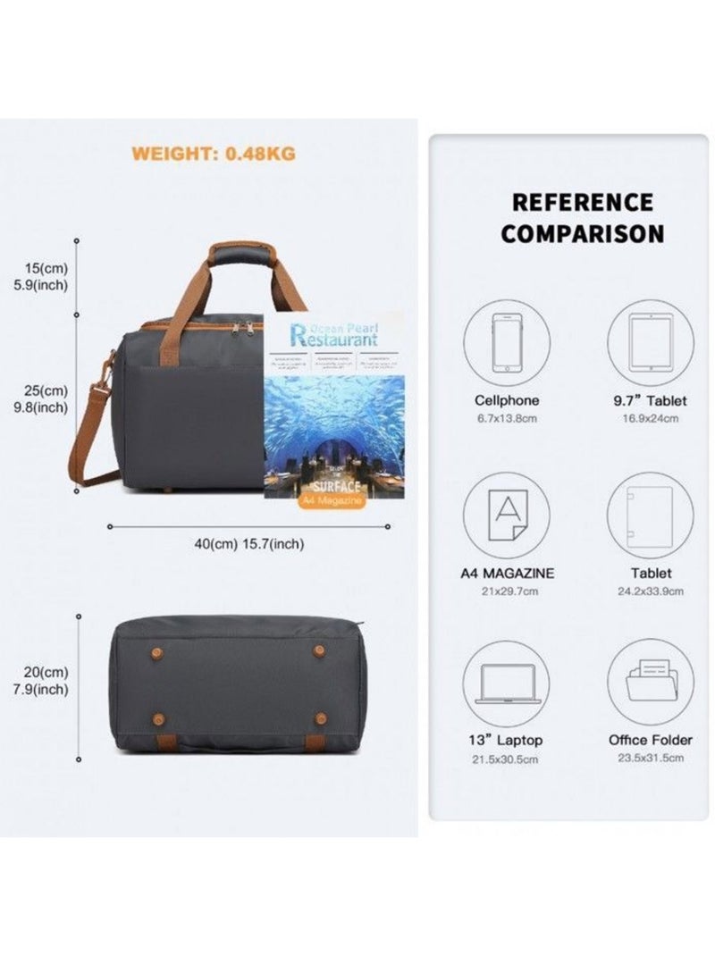 Sac de voyage cabine 40x20x25 cm 20 l housse intégrée - kono Gris - Kiabi