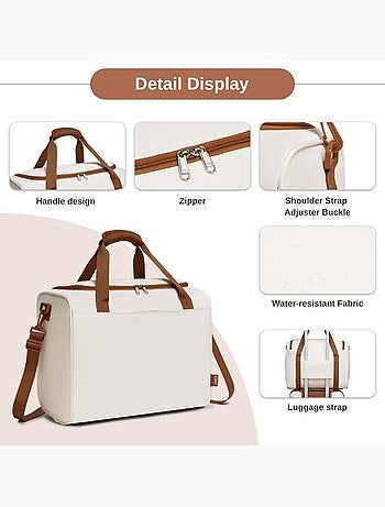 Sac de voyage cabine 40x20x30 cm 24 l bandoulière - kono