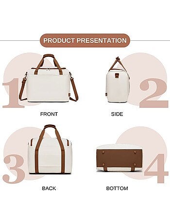 Sac de voyage cabine 40x20x30 cm 24 l bandoulière - kono