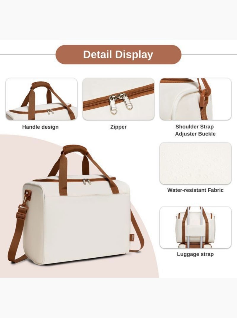 Sac de voyage cabine 40x20x30 cm 24 l bandoulière - kono Beige - Kiabi