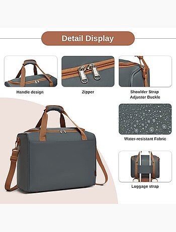 Sac de voyage cabine 40x20x30 cm 24 l léger 460 g - kono