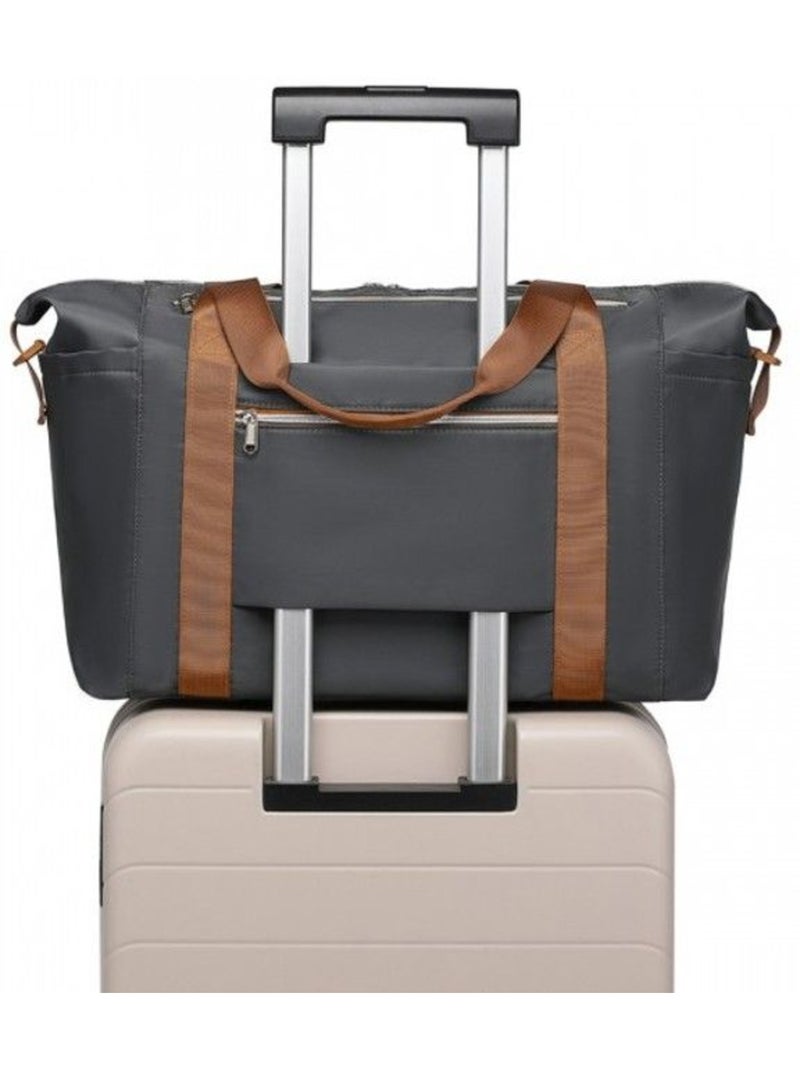 Sac de voyage cabine 46x20x30 cm imperméable bandoulière Gris - Kiabi