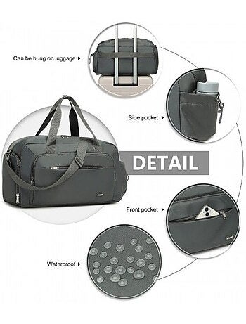 Sac de voyage cabine 47x20x25 cm imperméable avec pochette
