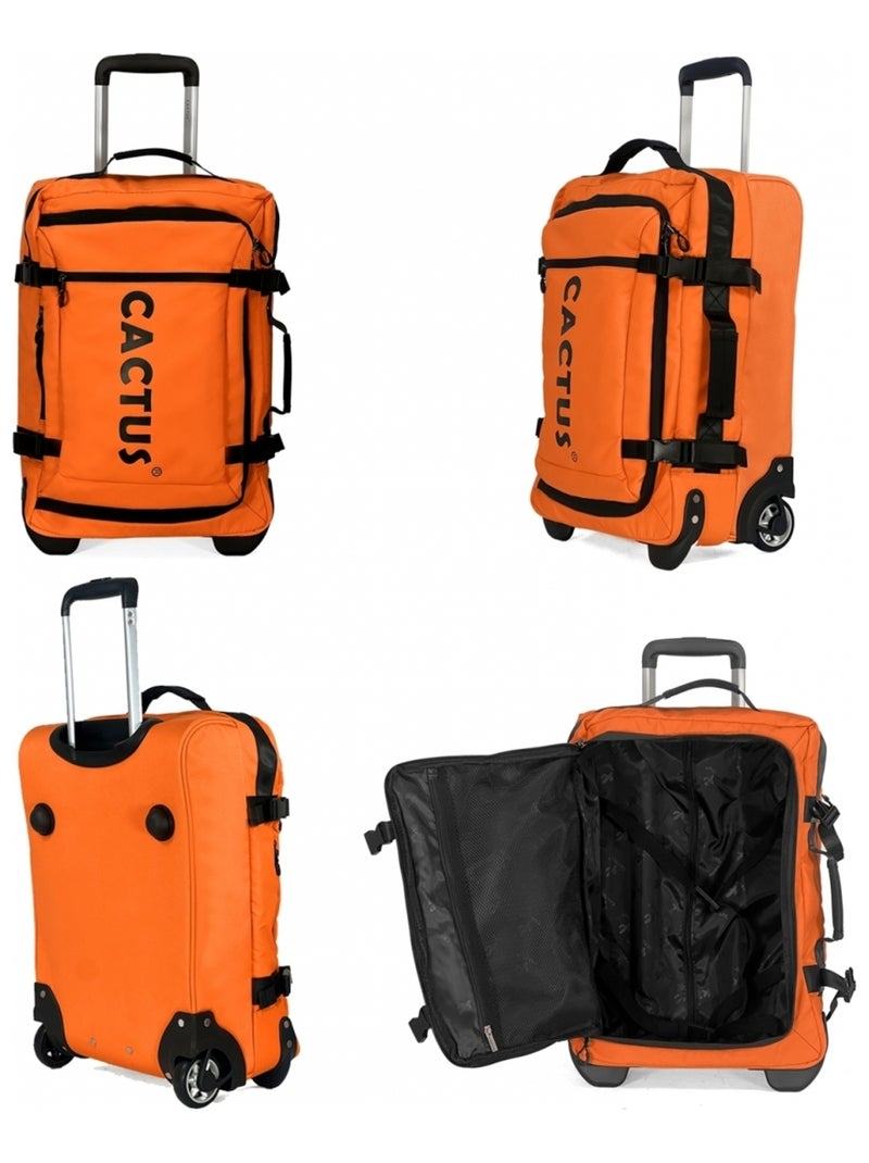 Sac de voyage cabine avec roulettes 38.5L  50cm Orange - Kiabi