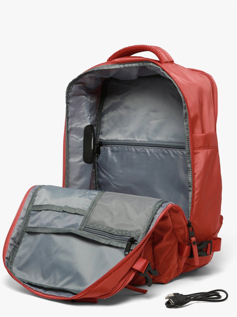Sac de voyage cabine sac à dos outlander travel nylon Blanc Marron - Kiabi