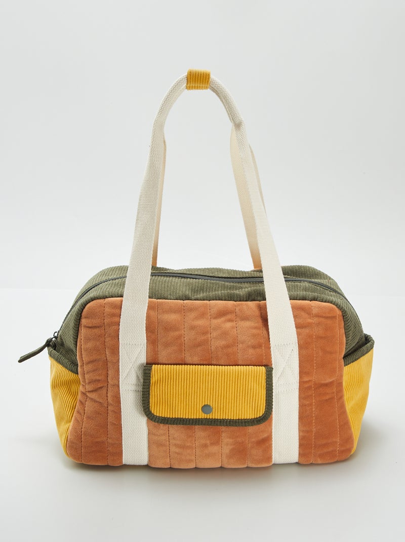 Sac de voyage color-block Kaki - Kiabi