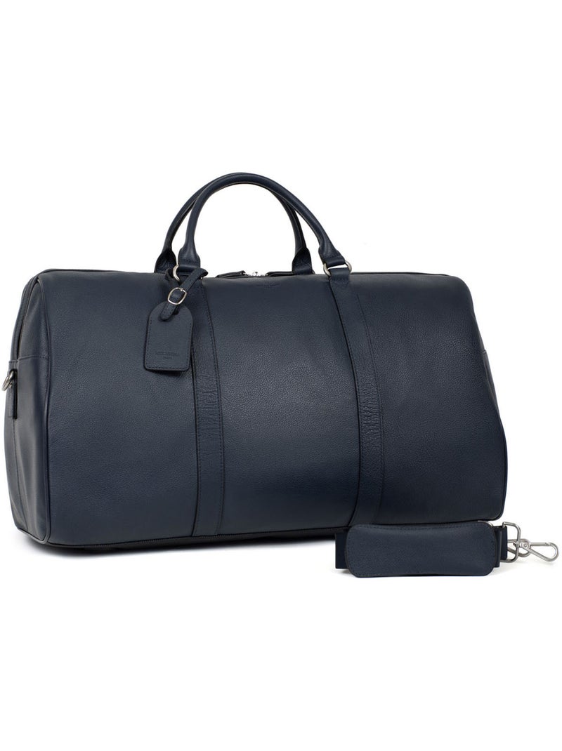 Sac de voyage  Cuir CONFORT Bleu marine - Kiabi