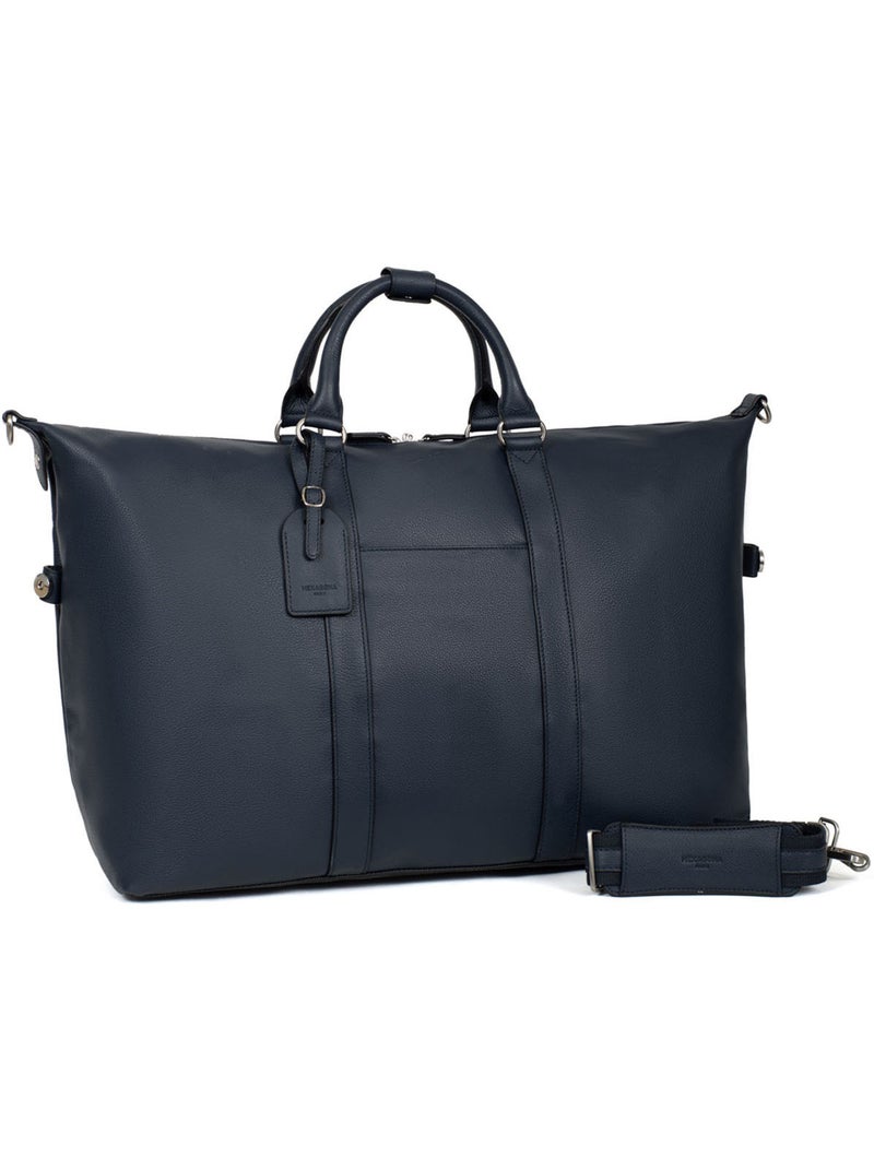 Sac de voyage  Cuir CONFORT Bleu marine - Kiabi