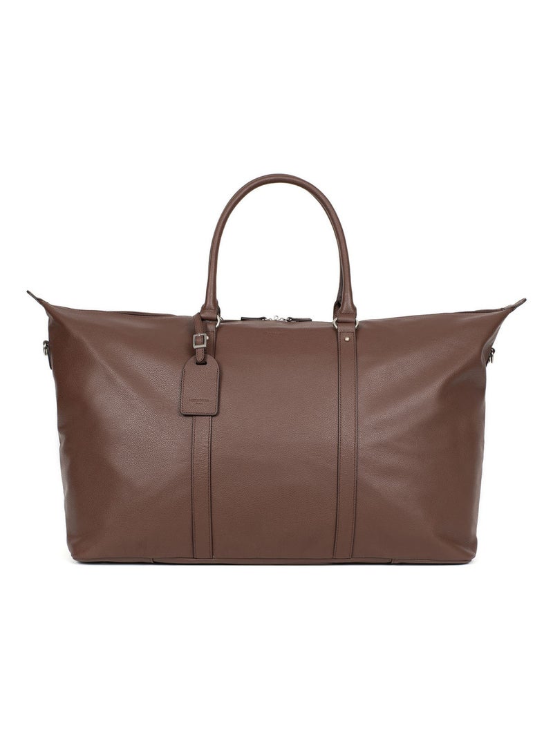 Sac de voyage  Cuir CONFORT BUSINESS Marron chocolat - Kiabi