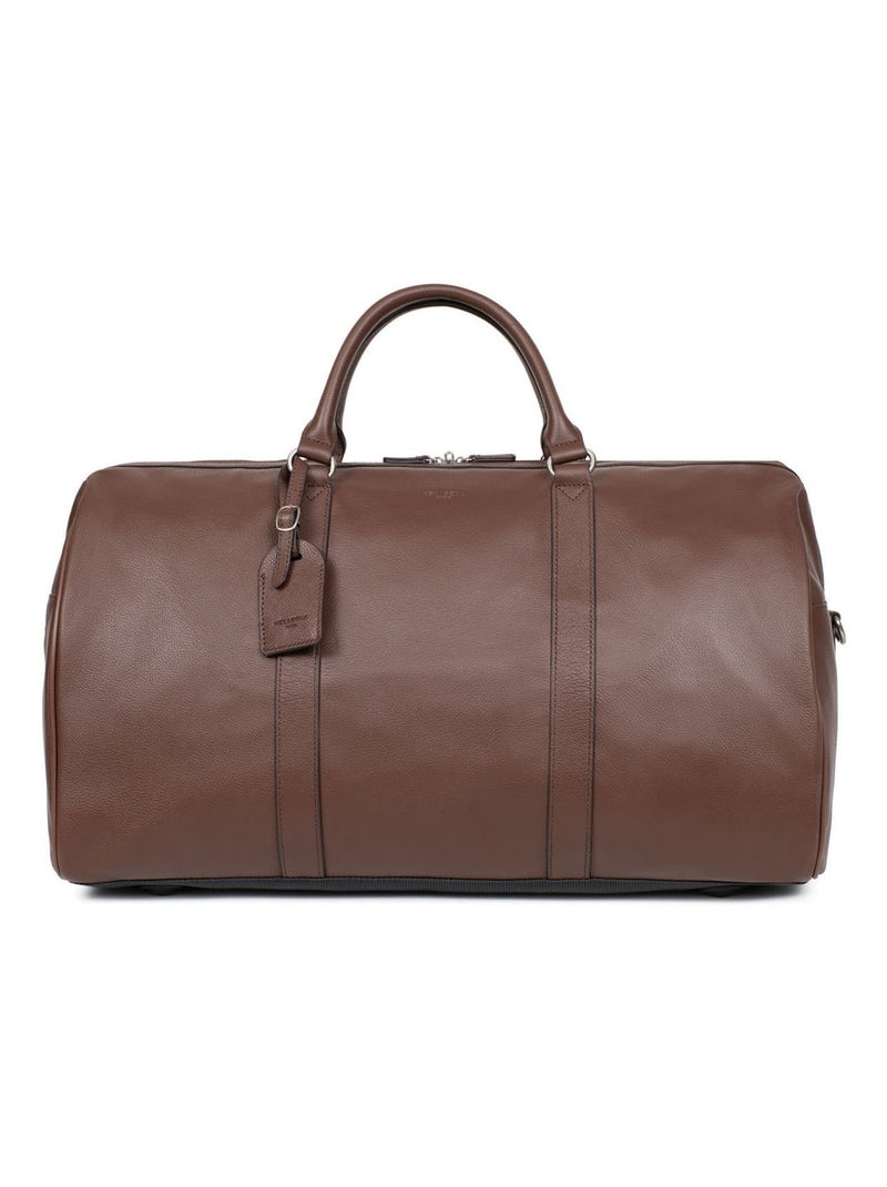 Sac de voyage  Cuir CONFORT Marron chocolat - Kiabi