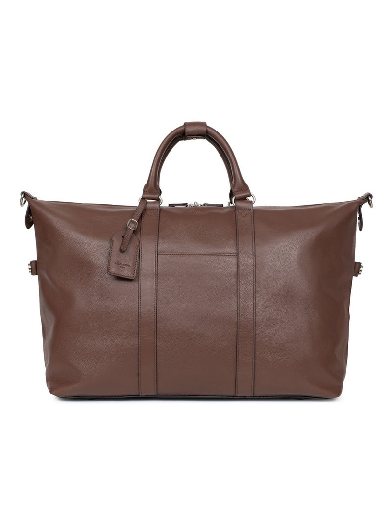 Sac de voyage  Cuir CONFORT Marron chocolat - Kiabi