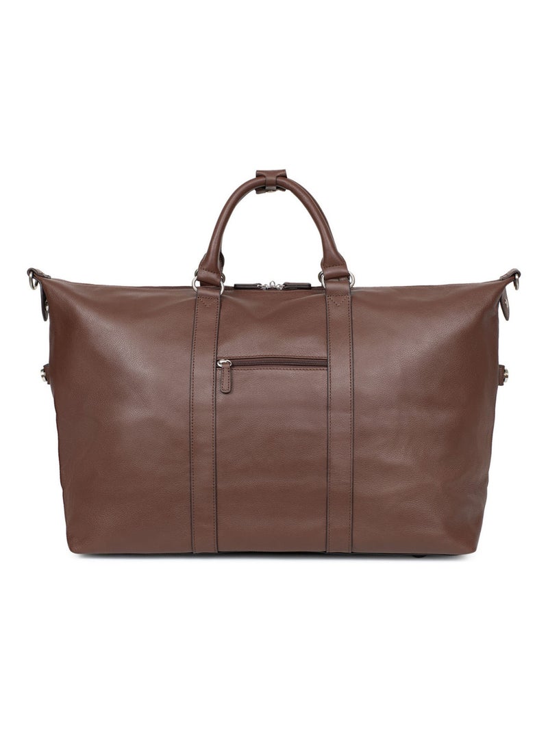 Sac de voyage  Cuir CONFORT Marron chocolat - Kiabi
