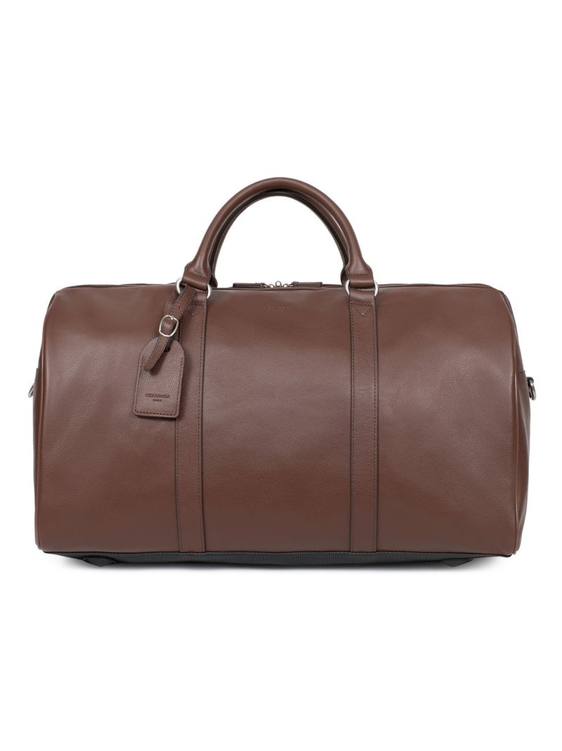 Sac de voyage  Cuir CONFORT Marron chocolat - Kiabi
