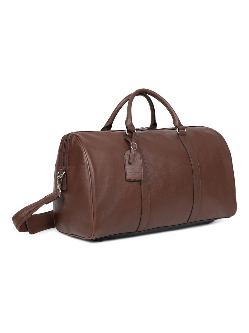 Sac de voyage  Cuir CONFORT Marron chocolat - Kiabi