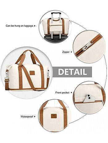 Sac de voyage duffel 40x22x30 cm sec/humide avec trousse - kono