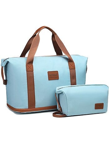 Sac de voyage duffel 40x22x30 cm sec/humide avec trousse - kono