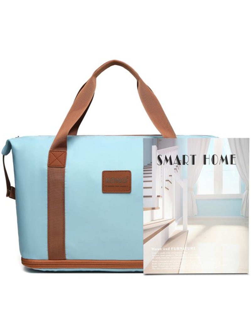 Sac de voyage duffel 40x22x30 cm sec/humide avec trousse - kono Bleu - Kiabi