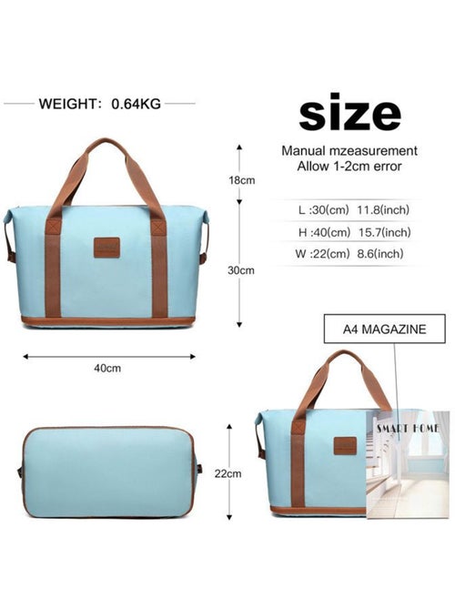 Sac de voyage duffel 40x22x30 cm sec/humide avec trousse - kono - Kiabi