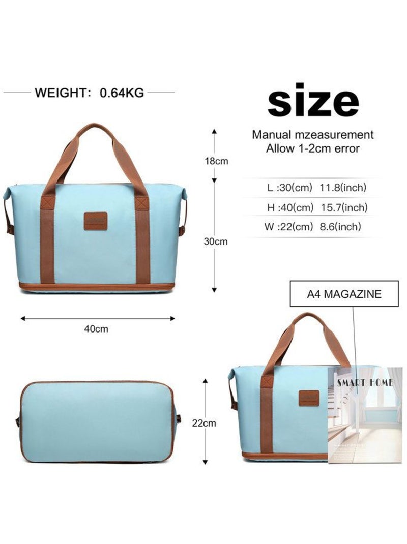 Sac de voyage duffel 40x22x30 cm sec/humide avec trousse - kono Bleu - Kiabi