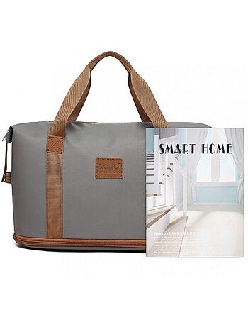 Sac de voyage duffel 40x22x30 cm sec/humide avec trousse - kono