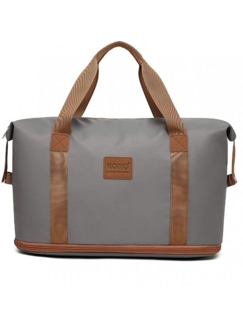Sac de voyage duffel 40x22x30 cm sec/humide avec trousse - kono Gris - Kiabi