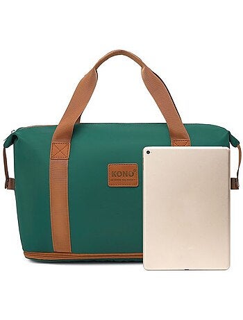 Sac de voyage duffel 40x22x30 cm sec/humide avec trousse - kono