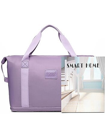Sac de voyage duffel 40x22x30 cm sec/humide avec trousse - kono