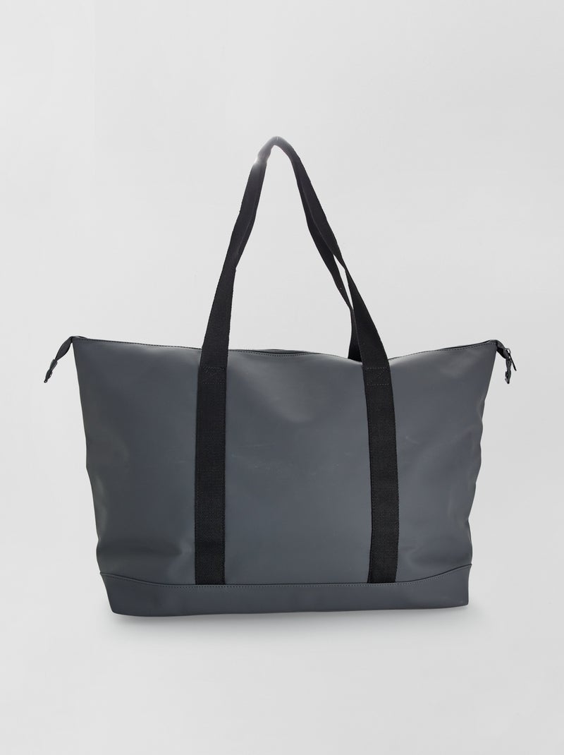 Sac de voyage en simili gris - Kiabi