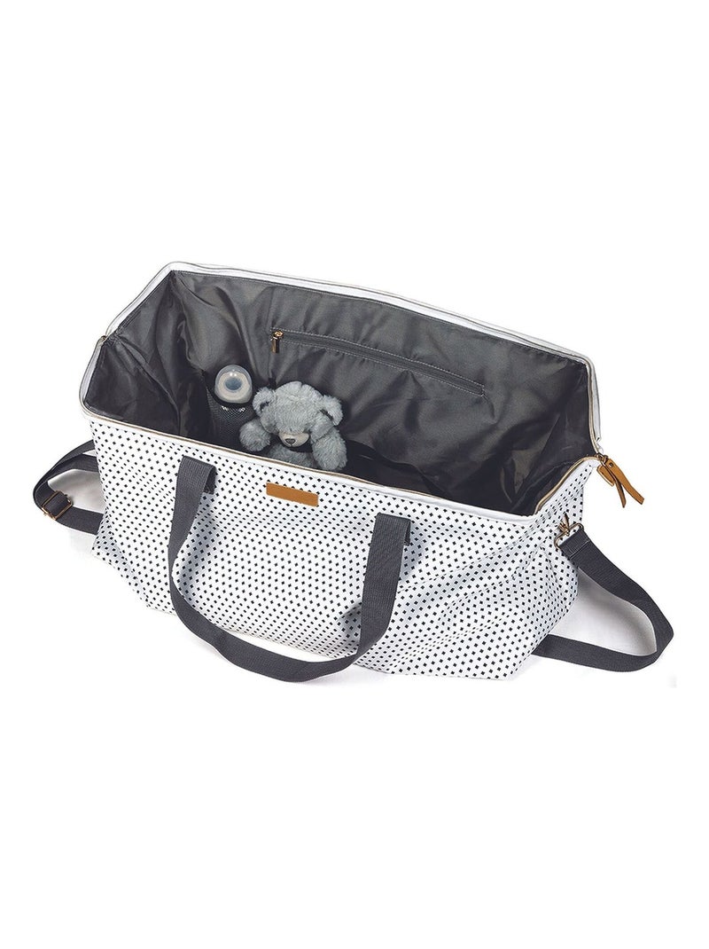 Sac de voyage imperméable à pois avec grande ouverture BABY Blanc - Kiabi