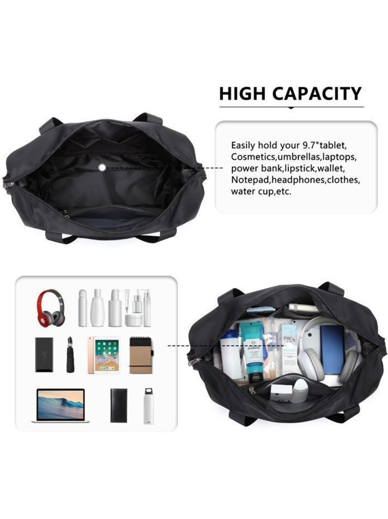 Sac de voyage pliable 36 l sangle trolley avec trousse - kono Noir - Kiabi