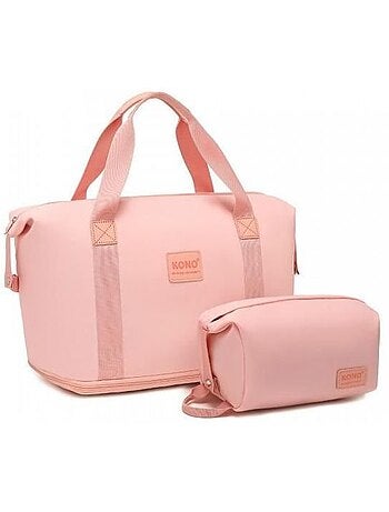 Sac de voyage pliable 36 l sangle trolley avec trousse - kono