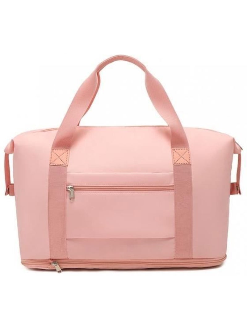 Sac de voyage pliable 36 l sangle trolley avec trousse - kono Rose - Kiabi