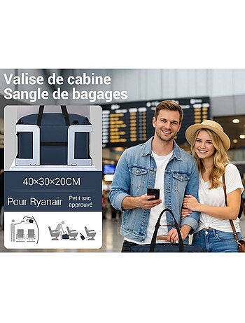 Sac de voyage pliable 40x20x30 cm ultra léger sangle valise - kono