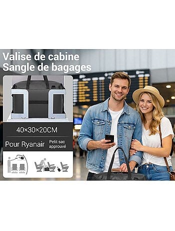 Sac de voyage pliable 40x20x30 cm ultra léger sangle valise - kono