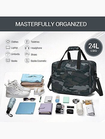 Sac de voyage pliable 40x30x20 cm 24 l déperlant - kono