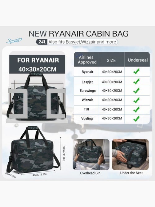Sac de voyage pliable 40x30x20 cm 24 l déperlant - kono - Kiabi Sac de voyage pliable 40x30x20 cm 24 l déperlant - kono - Kiabi