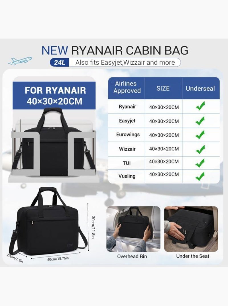 Sac de voyage pliable 40x30x20 cm 24 l déperlant - kono Noir - Kiabi