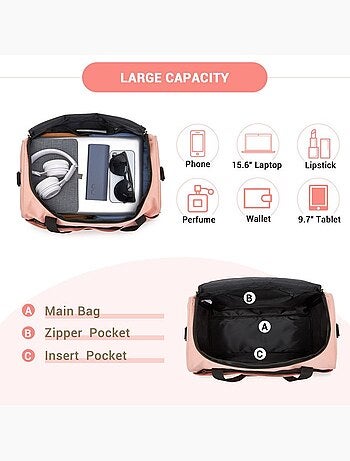 Sac de voyage pliable 40x30x20 cm 24 l déperlant - kono