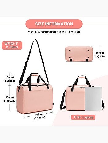 Sac de voyage pliable 40x30x20 cm 24 l déperlant - kono
