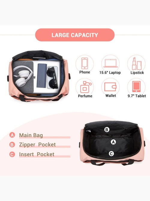 Sac de voyage pliable 40x30x20 cm 24 l déperlant - kono - Kiabi Sac de voyage pliable 40x30x20 cm 24 l déperlant - kono - Kiabi