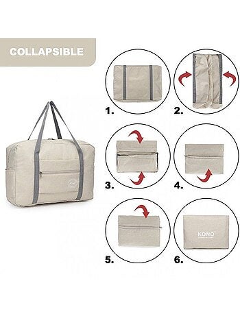 Sac de voyage pliable 45x14x32 cm sec/humide imperméable