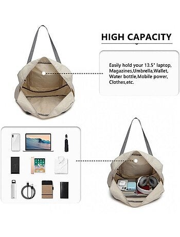 Sac de voyage pliable 45x14x32 cm sec/humide imperméable
