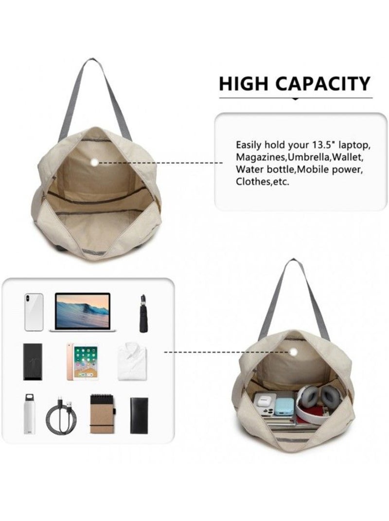Sac de voyage pliable 45x14x32 cm sec/humide imperméable Beige - Kiabi